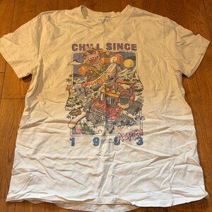EUC Brandy Melville Chill Since '93" Crewneck T-shirt Cotton Cartoon